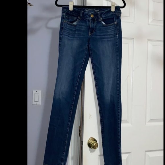 Size 6 X-Long Skinny Stretch Denim Jeans, American Eagle, bottoms, pants - Picture 1 of 10